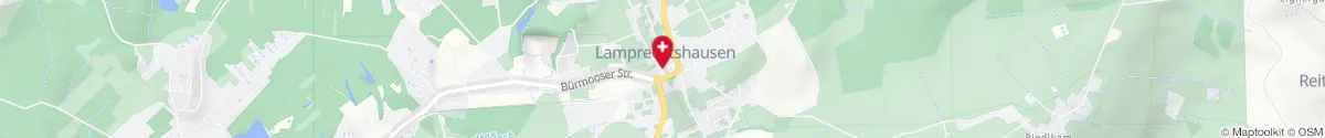 Map representation of the location for Weidmoos-Apotheke in 5112 Lamprechtshausen